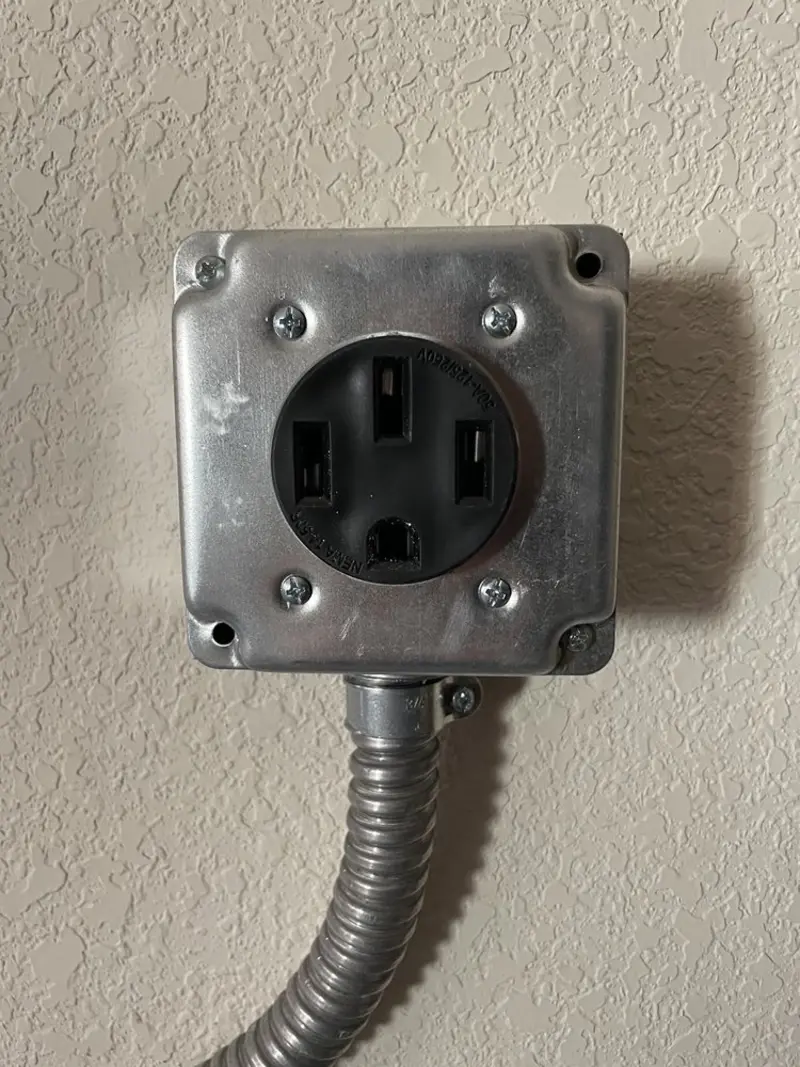 NEMA 14-50 outlet installed for Smart Home Electrical in Asheville